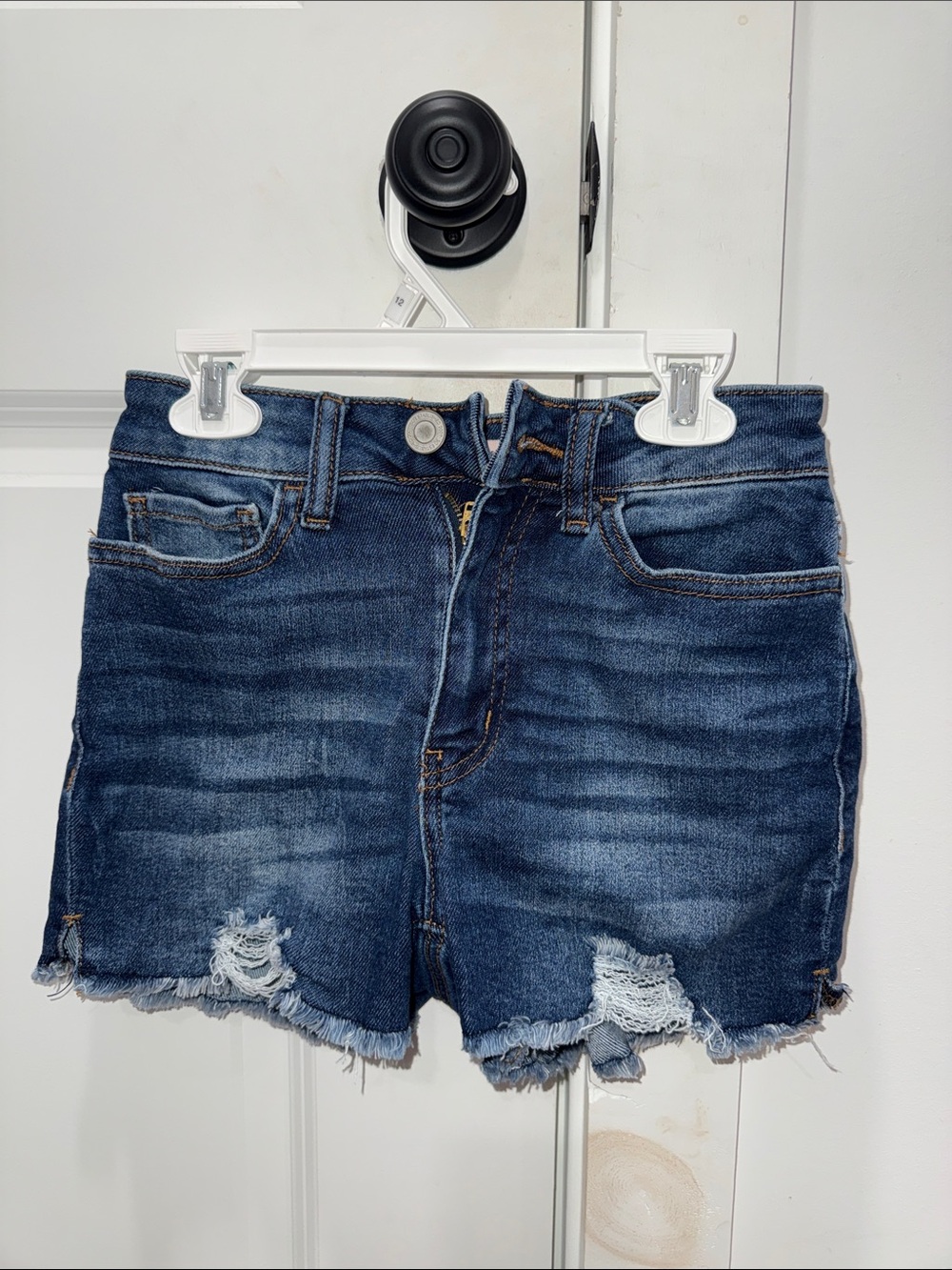 SO Dark Blue Distressed Denim Jean Shorts